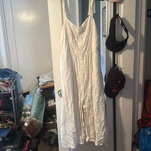 Urban Outfitters Linen White Maxi Sundress XL